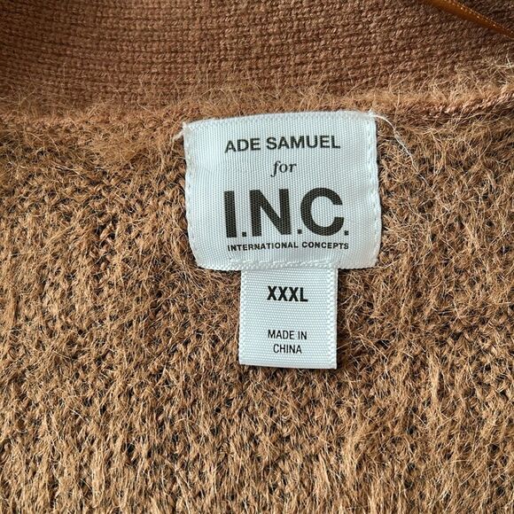 EUC Ade Samuel for INC Fuzzy Cardigan sweater (size XXXL) - Picture 7 of 8